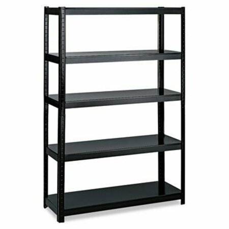 SAFCO Safco, Boltless Steel Shelving, Five-Shelf, 48w X 24d X 72h, Black 5244BL